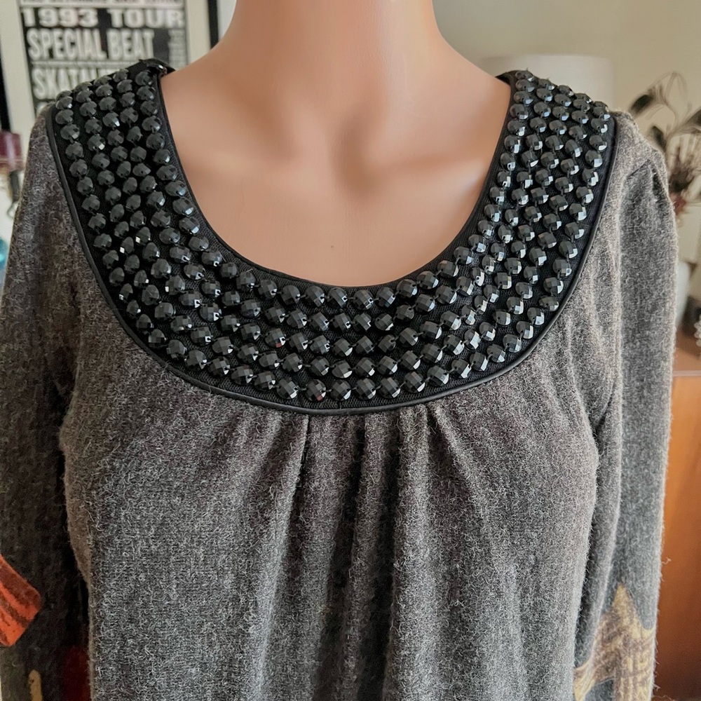 Vintage Aryeh Beaded Scottie Sweater Dress - Picture 3 of 5